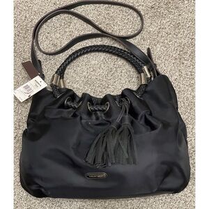 NWT Dana Buchman Black Handbag Shoulder Mila Ring Satchel Style #HB1462MIL